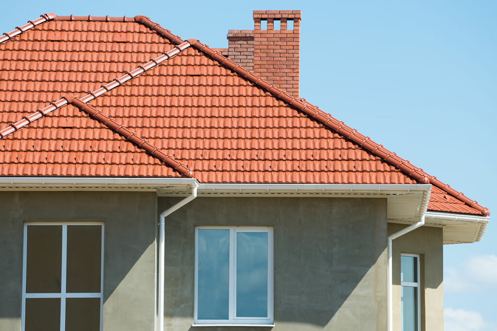 roof cleaned with soft roof washing